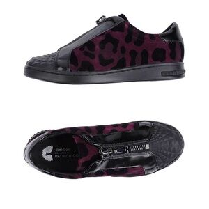 NWT Geox By Patrick Cox unique Slip On sneaks with leopard printLeather/Suede